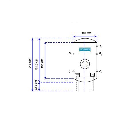 مخزن ذخیره هوای فشردهAC-AR-1500 Air Receiver ،اطلس کوپکو