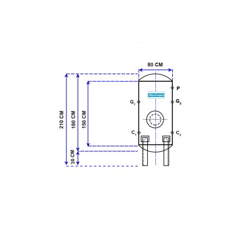 مخزن ذخیره هوای فشرده AC-AR-1000 Air Receiver