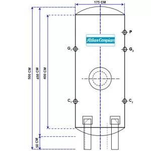 مخزن ذخیره هوای فشرده AC-AR-10000 Air Receiver