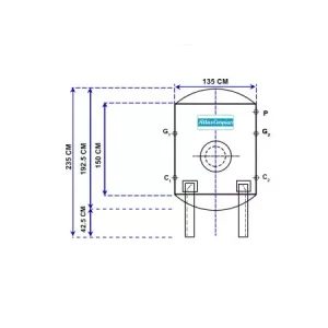 مخزن ذخیره هوای فشرده AC-AR-2000 Air Receiver