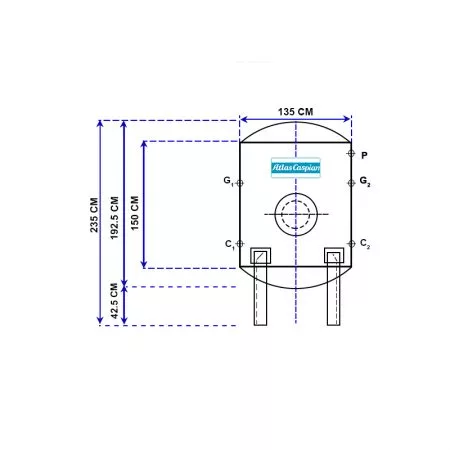 مخزن ذخیره هوای فشرده AC-AR-3000 Air Receiver